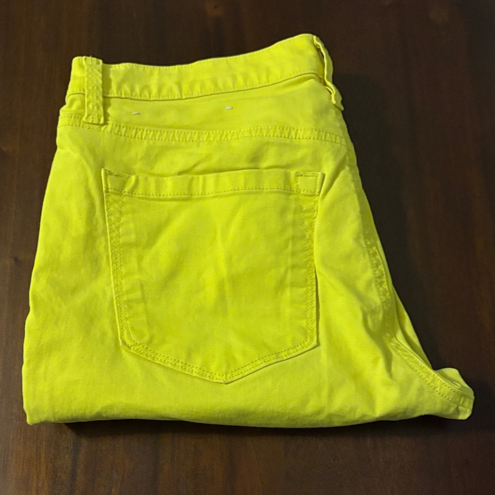 LOFT Neon Yellow Skinny Jeans